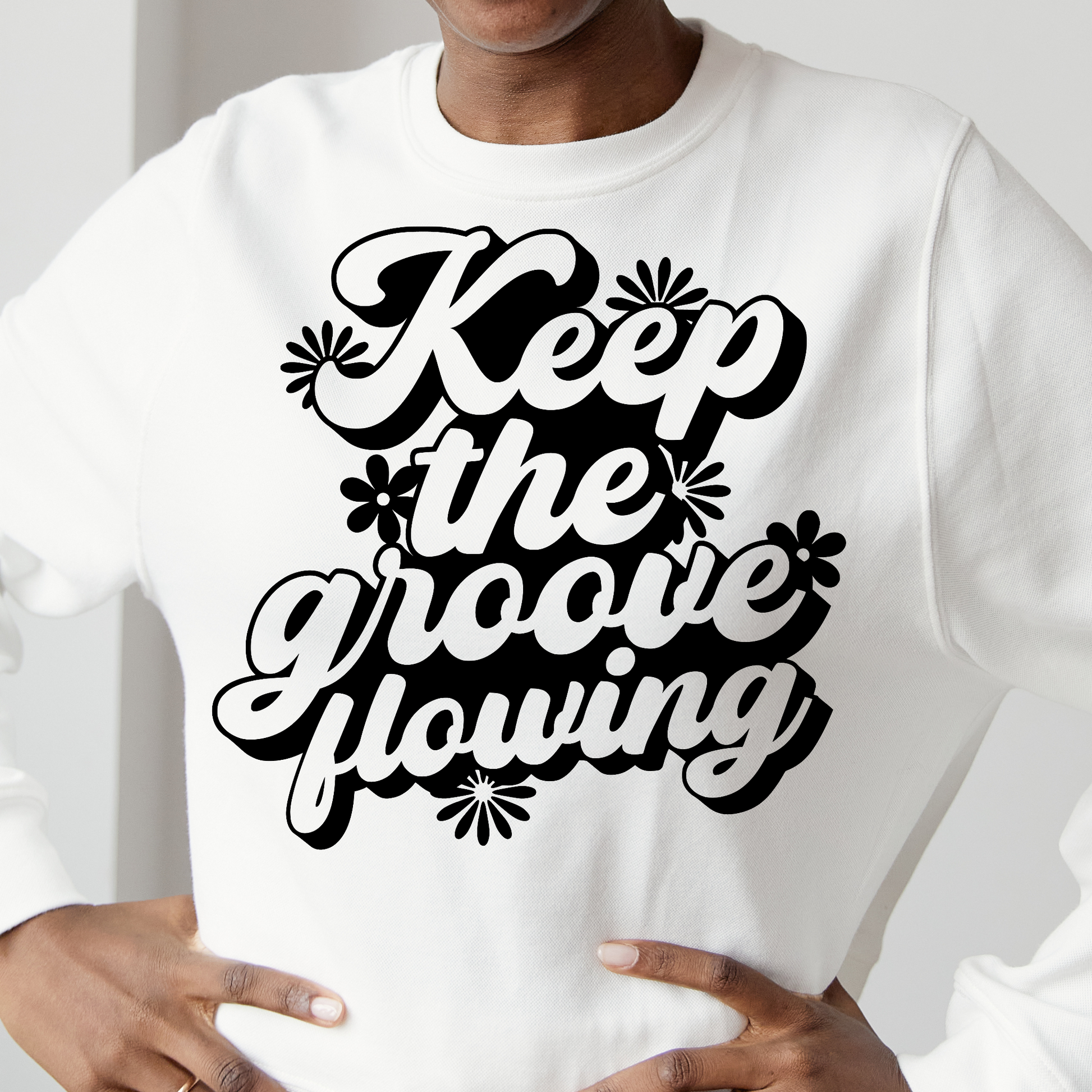 Keep on grooving flowing Women's long sleeve t-shirt - Premium t-shirt from Lees Krazy Teez - Just $39.95! Shop now at Lees Krazy Teez