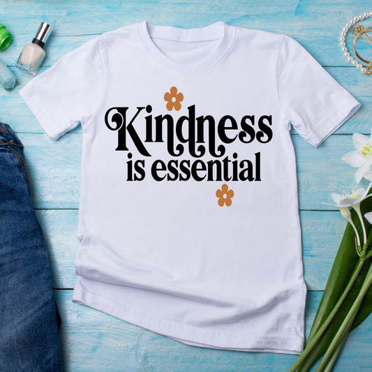 Kindness is essential typography tee - Women's t-shirt - Premium t-shirt from Lees Krazy Teez - Just $19.95! Shop now at Lees Krazy Teez