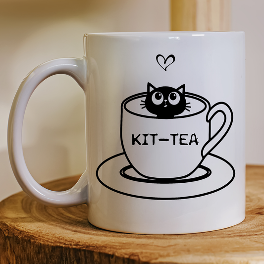 Kittea cute awesome cat Mug - Premium mugs from Lees Krazy Teez - Just $24.95! Shop now at Lees Krazy Teez