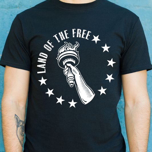 Land of the free Patriot Men's t-shirt - Premium t-shirt from Lees Krazy Teez - Just $19.95! Shop now at Lees Krazy Teez