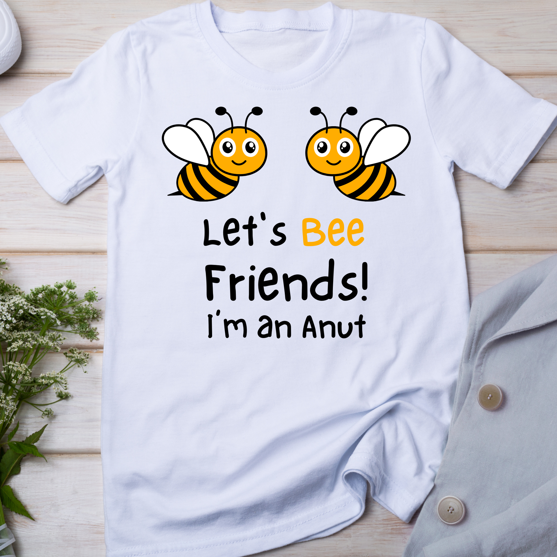 Let's be friends! I'm an aunt honey bee design t-shirt - Premium t-shirt from Lees Krazy Teez - Just $19.95! Shop now at Lees Krazy Teez