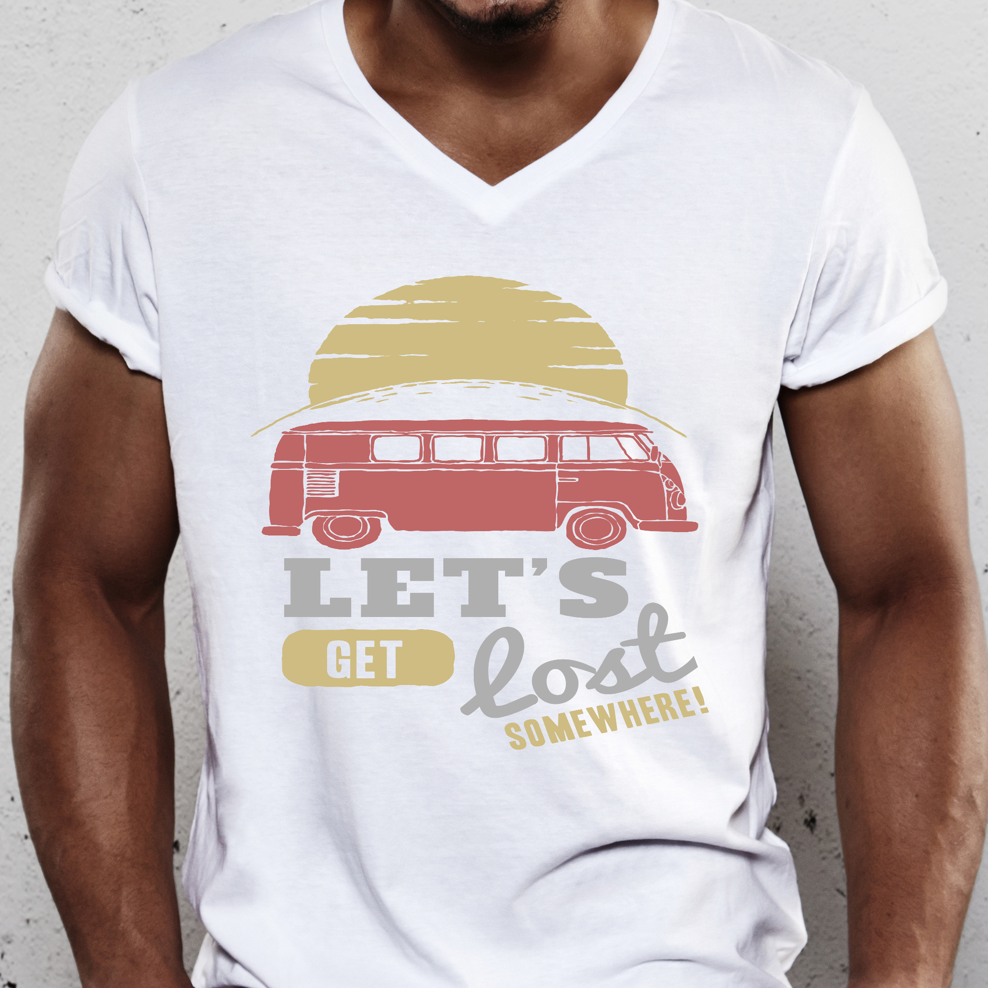 Let's get lost somewhere camping Men's t-shirt - Premium t-shirt from Lees Krazy Teez - Just $19.95! Shop now at Lees Krazy Teez