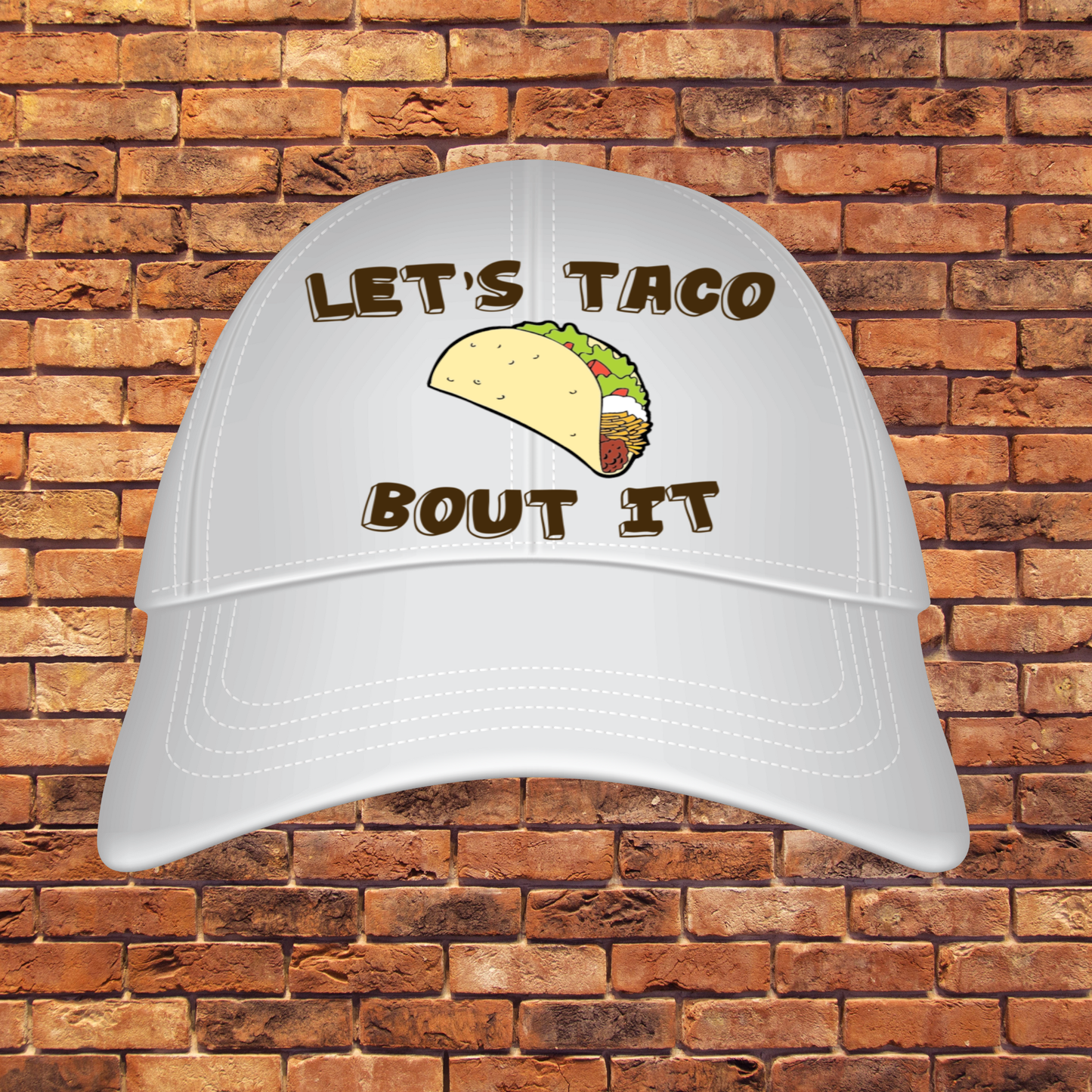 Let's taco bout it funny Men's hat - Premium hat from Lees Krazy Teez - Just $29.95! Shop now at Lees Krazy Teez