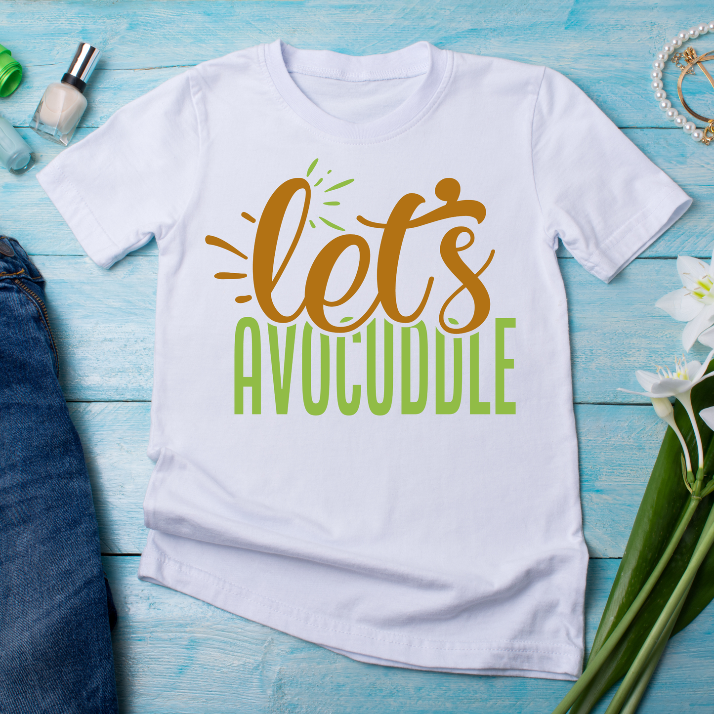 Lets avocuddle women's tee food cooking Women's t-shirt - Premium t-shirt from Lees Krazy Teez - Just $19.95! Shop now at Lees Krazy Teez