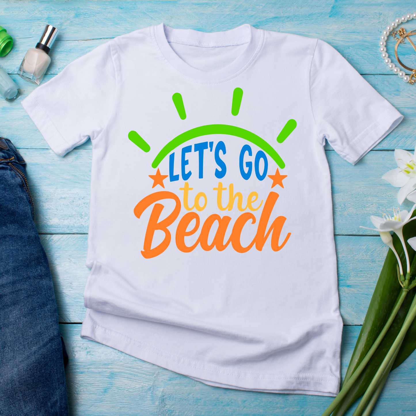 Lets go to the beach Vacation Women's t-shirt - Premium t-shirt from Lees Krazy Teez - Just $19.95! Shop now at Lees Krazy Teez