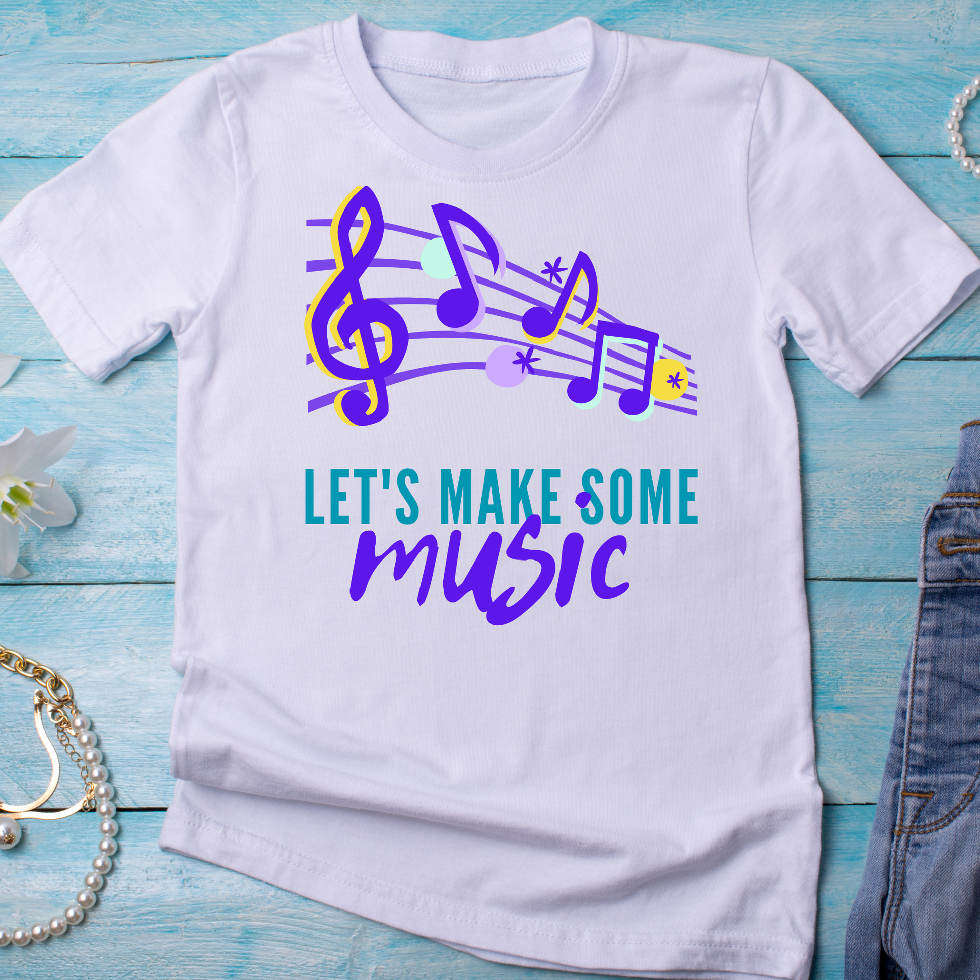 Lets make some music Women's t-shirt - Premium t-shirt from Lees Krazy Teez - Just $19.95! Shop now at Lees Krazy Teez