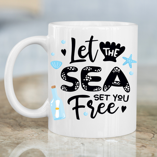 Let the sea set you free Mug - Premium mugs from Lees Krazy Teez - Just $24.95! Shop now at Lees Krazy Teez