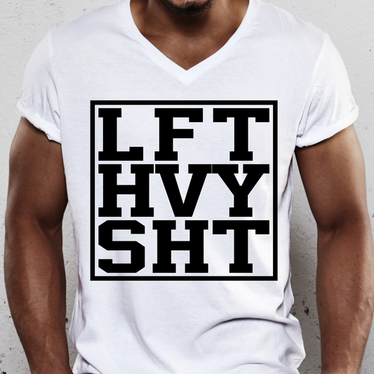 Lft hvy sht workout bodybuilding Men's t-shirt - Premium t-shirt from Lees Krazy Teez - Just $19.95! Shop now at Lees Krazy Teez
