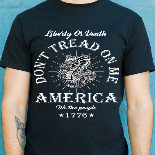 Liberty or death Don't tread on me 1776 Patriot t-shirt - Premium t-shirt from Lees Krazy Teez - Just $19.95! Shop now at Lees Krazy Teez