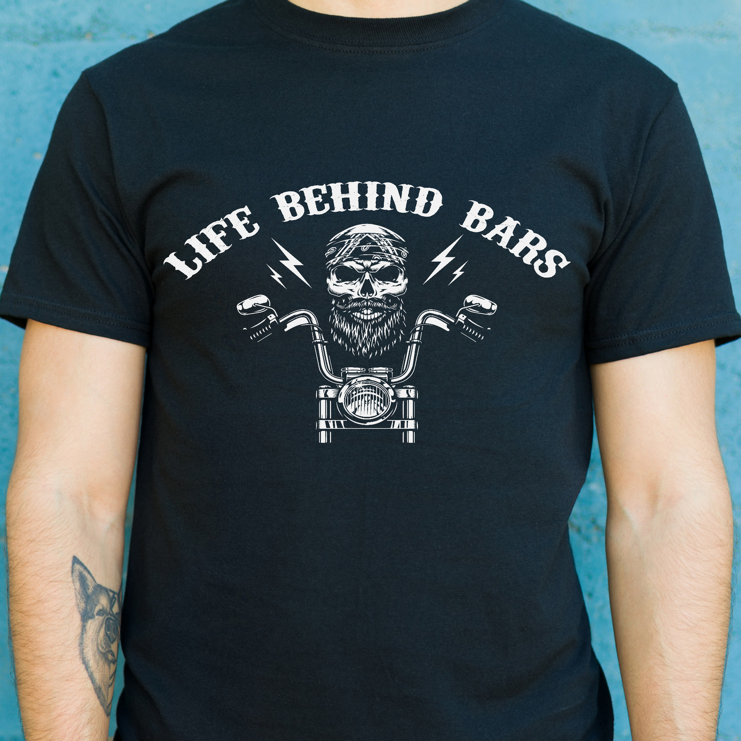 Life behind bars motorcycle badass Men's t-shirt - Premium t-shirt from Lees Krazy Teez - Just $19.95! Shop now at Lees Krazy Teez