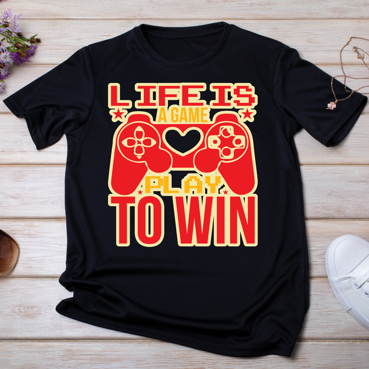 Life is a game play to win Women's nerdy gamer t-shirt - Premium t-shirt from Lees Krazy Teez - Just $19.95! Shop now at Lees Krazy Teez