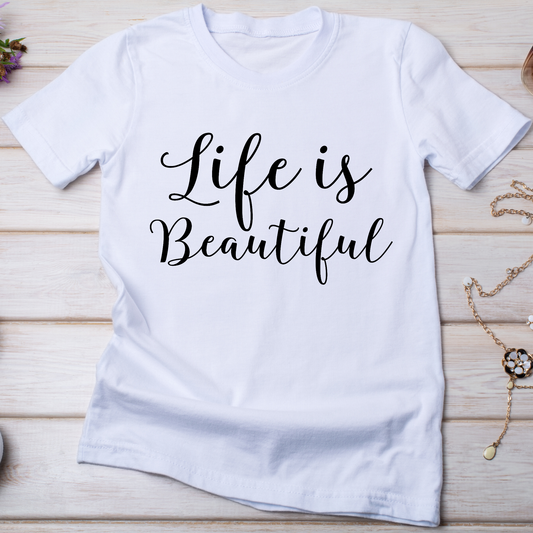 Life is beautiful Women's ladies wonderful tee - Premium t-shirt from Lees Krazy Teez - Just $19.95! Shop now at Lees Krazy Teez