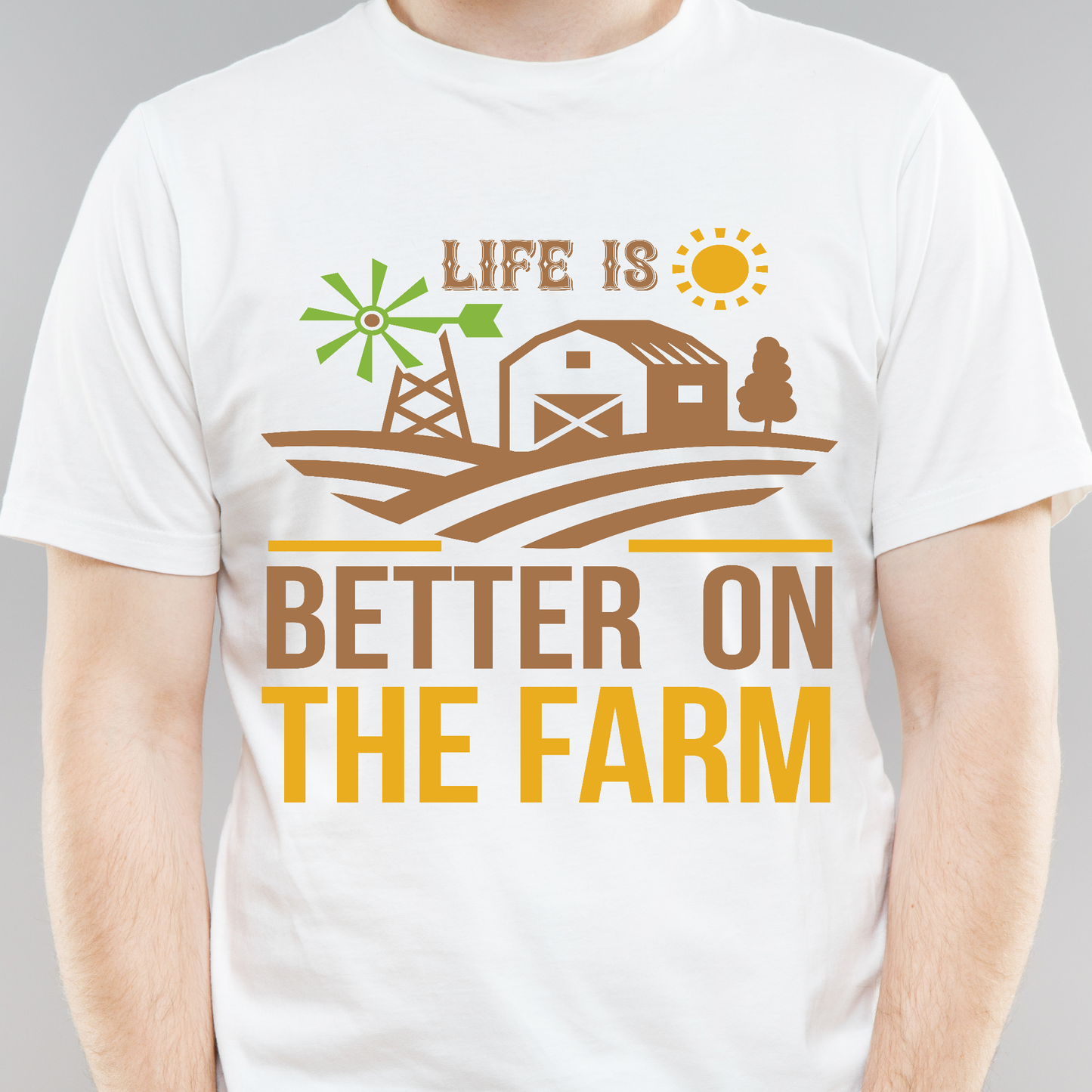 Life is better on the farm inspired t shirt - Premium t-shirt from Lees Krazy Teez - Just $20.95! Shop now at Lees Krazy Teez