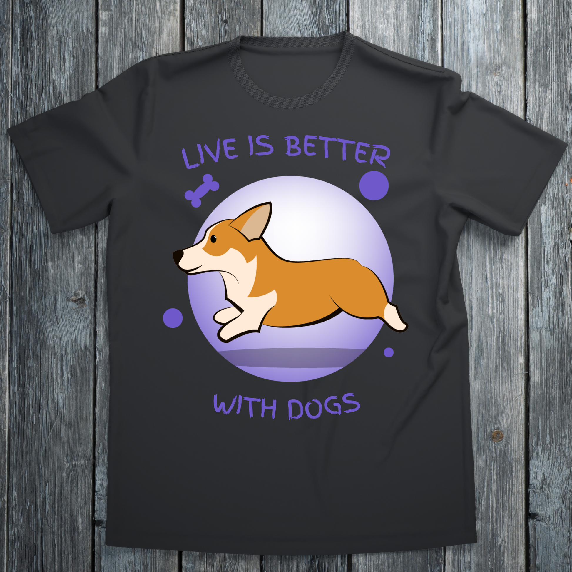 Life is better with dogs - Men's animal t-shirt - Premium t-shirt from Lees Krazy Teez - Just $19.95! Shop now at Lees Krazy Teez