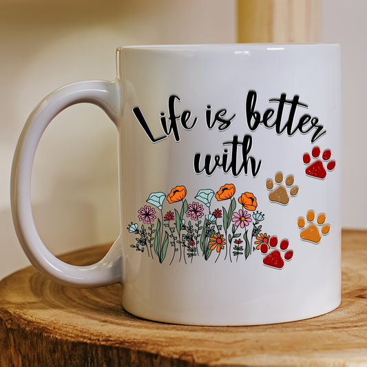 Life is better with dogs awesome mug - Premium mugs from Lees Krazy Teez - Just $24.95! Shop now at Lees Krazy Teez