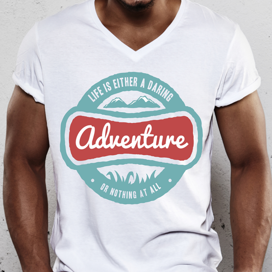 Life is either a daring adventure or nothing at all camping Men's t-shirt - Premium t-shirt from Lees Krazy Teez - Just $19.95! Shop now at Lees Krazy Teez