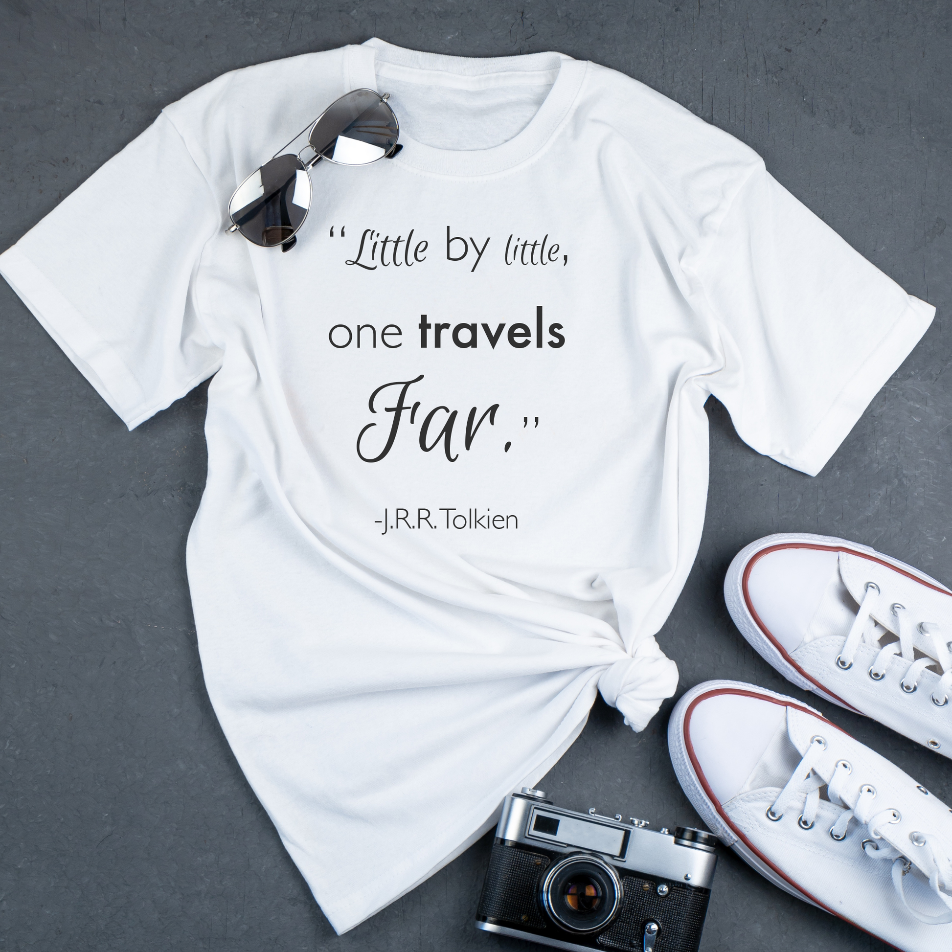 Little by little one travels far Women's t-shirt - Premium t-shirt from Lees Krazy Teez - Just $19.95! Shop now at Lees Krazy Teez