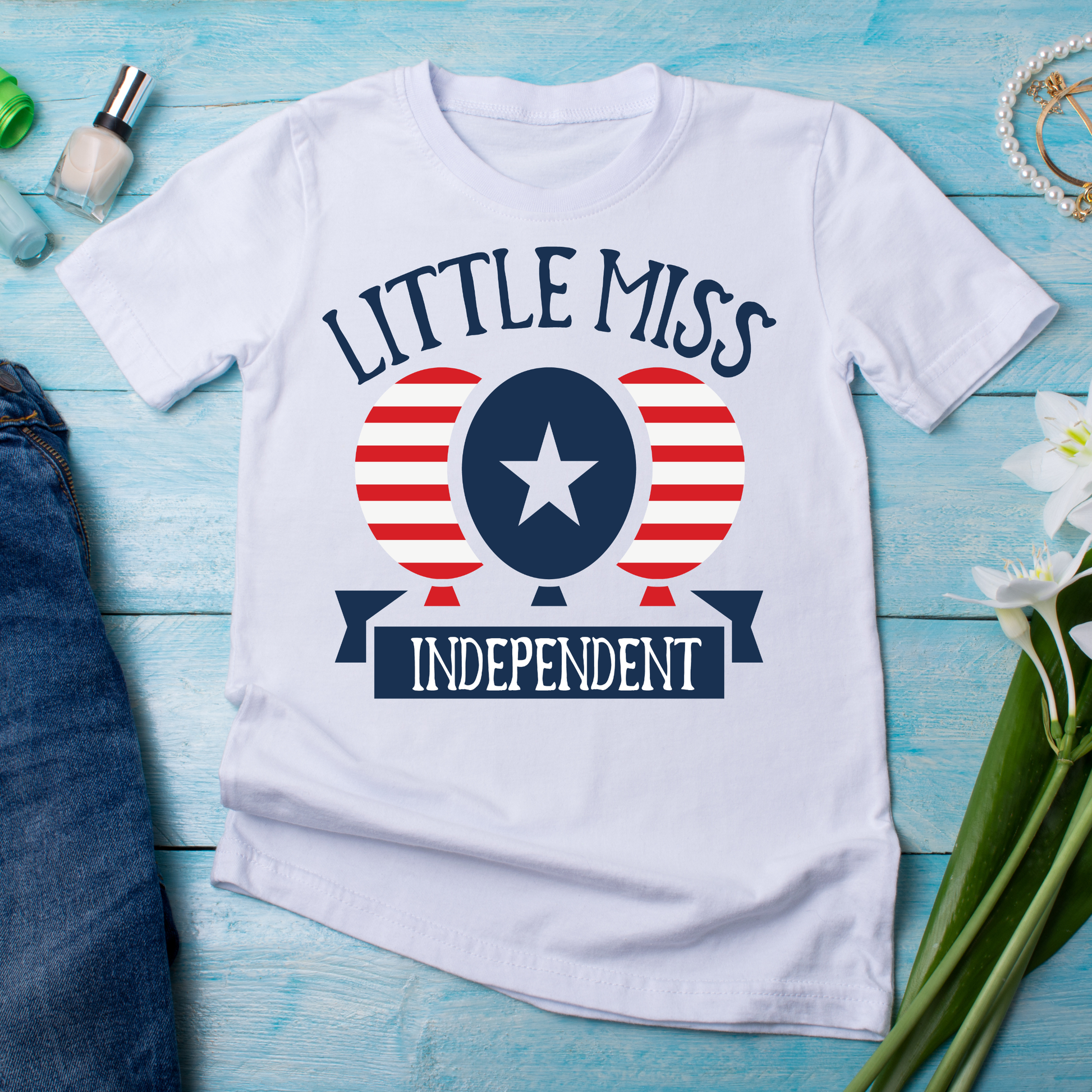 Little miss independent t shirts with sayings - 4th of july shirt - Premium t-shirt from Lees Krazy Teez - Just $21.95! Shop now at Lees Krazy Teez