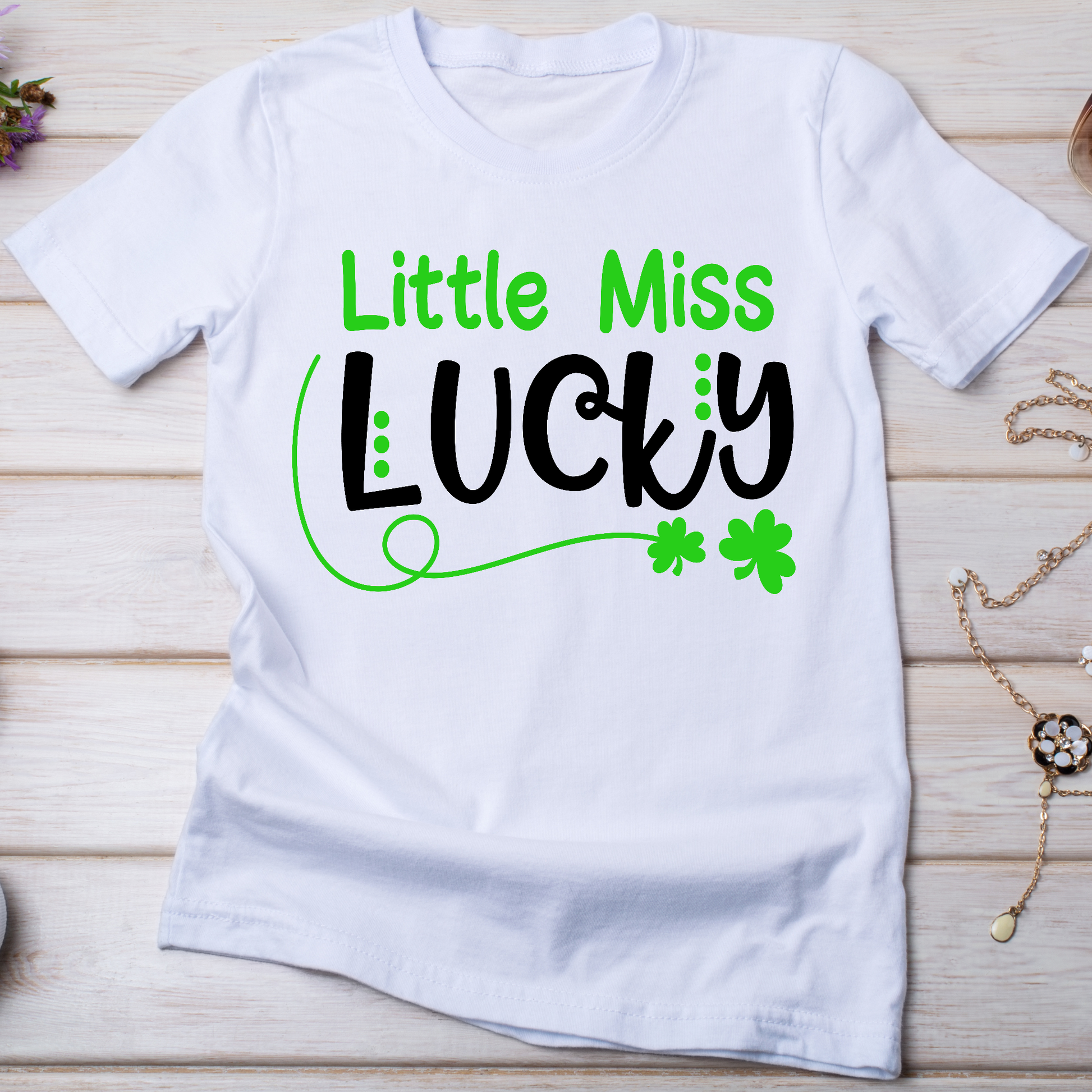 Little miss lucky Women's St Patrick's day t-shirt - Premium t-shirt from Lees Krazy Teez - Just $19.95! Shop now at Lees Krazy Teez
