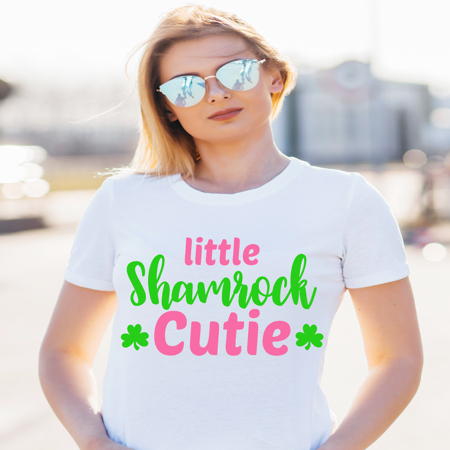 Little shamrock cutie St Patricks day t-shirt - Premium t-shirt from Lees Krazy Teez - Just $19.95! Shop now at Lees Krazy Teez