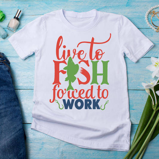 Live to fish fishing sports outdoor country living t-shirt - Premium t-shirt from Lees Krazy Teez - Just $19.95! Shop now at Lees Krazy Teez