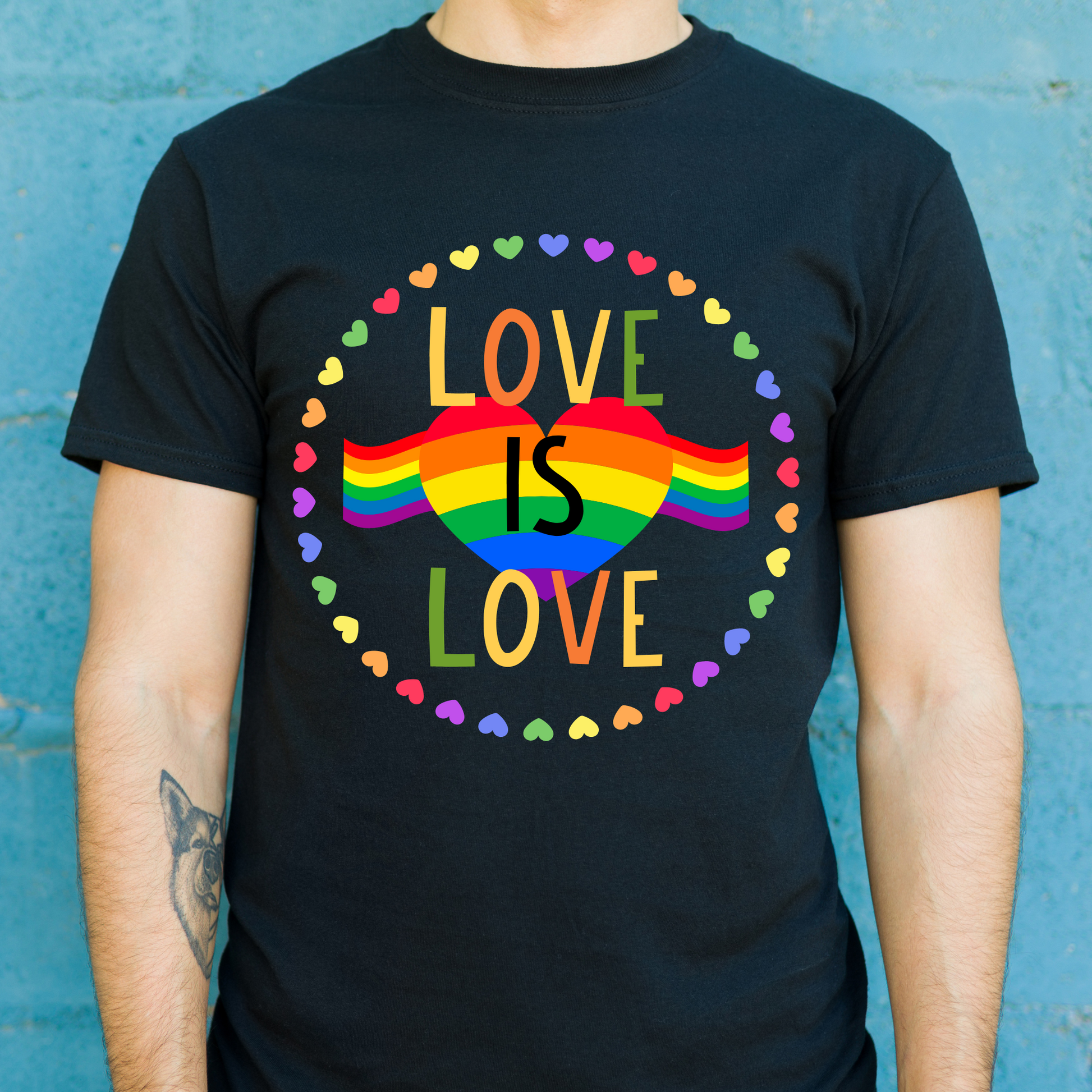 Love is love rainbow pride lgbtq Men's t-shirt - Premium t-shirt from Lees Krazy Teez - Just $19.95! Shop now at Lees Krazy Teez