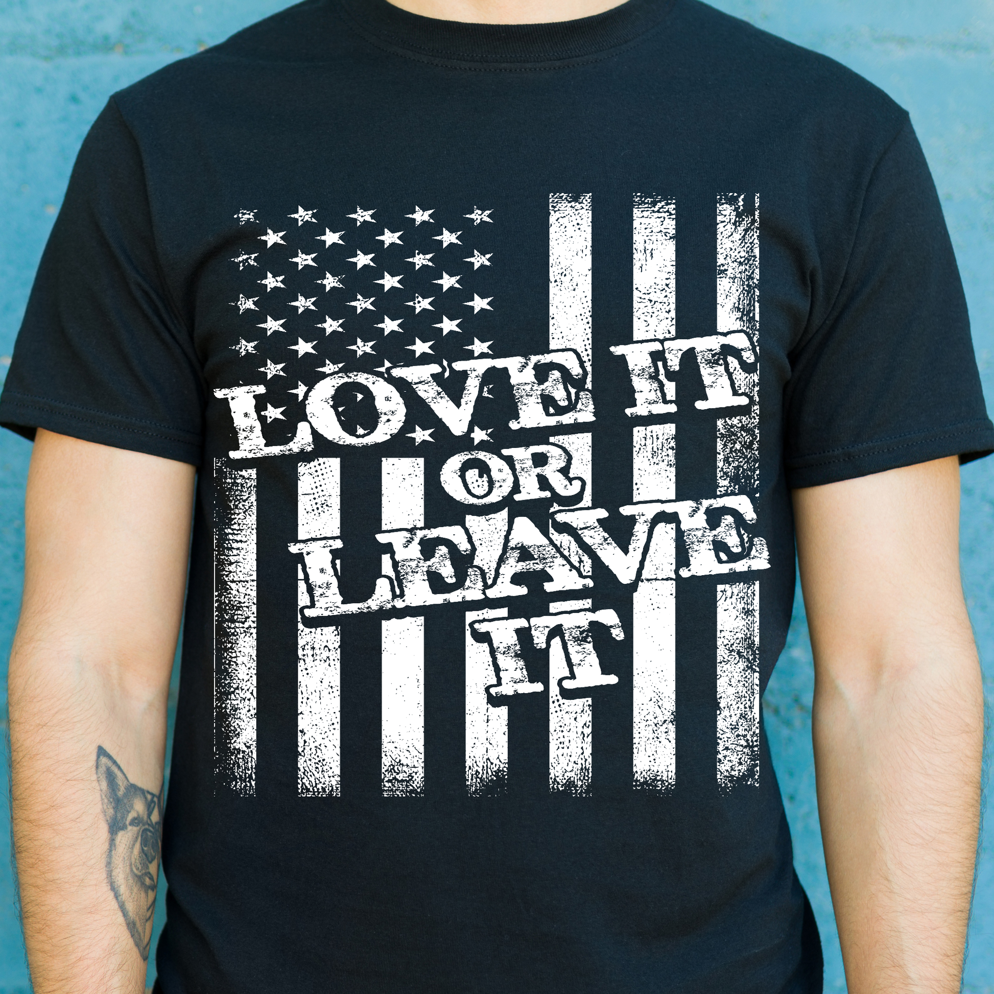 Love it or leave it Patriot 4th of july t-shirt - Premium t-shirt from Lees Krazy Teez - Just $19.95! Shop now at Lees Krazy Teez