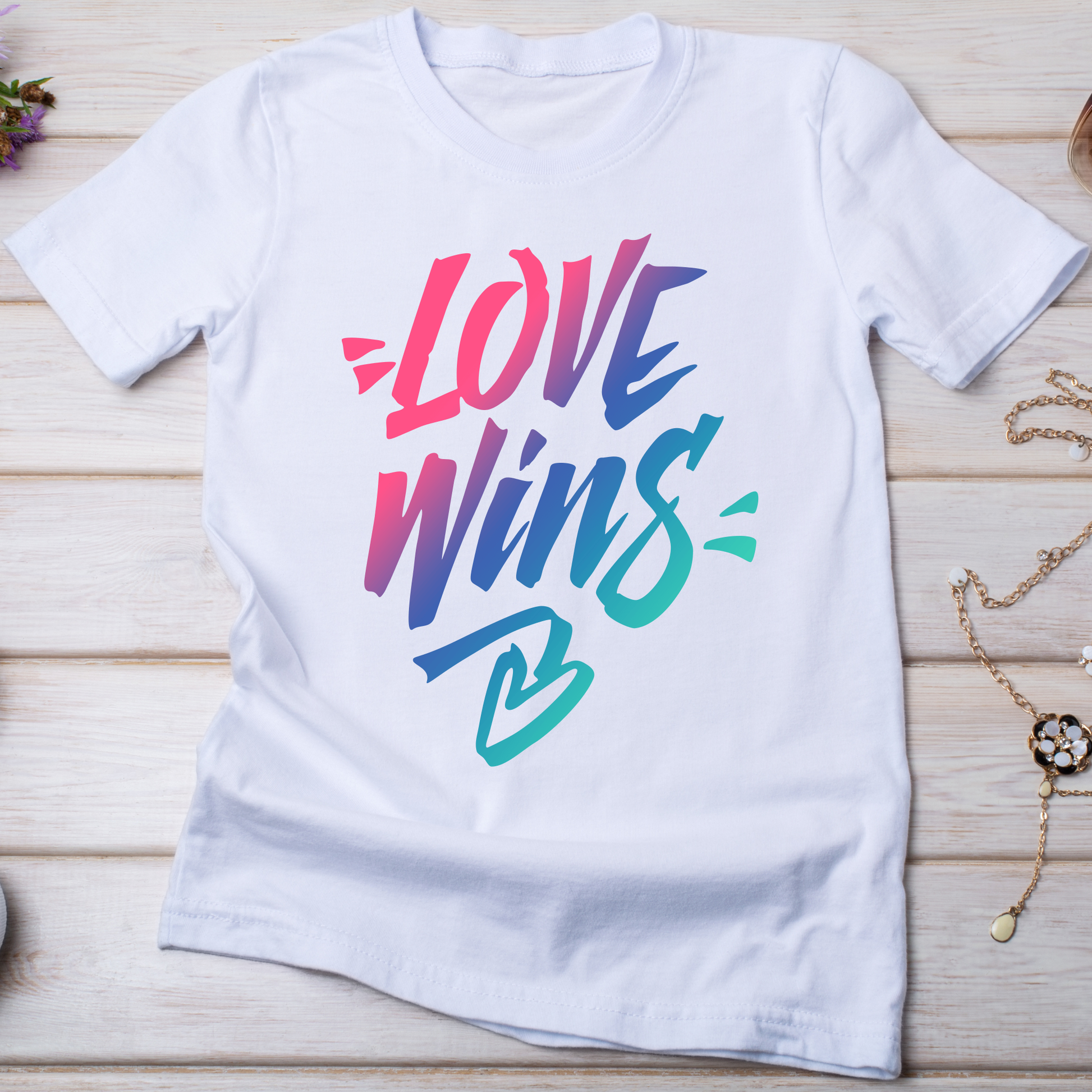 Love wins LGBTQ Women's t-shirt - Premium t-shirt from Lees Krazy Teez - Just $19.95! Shop now at Lees Krazy Teez