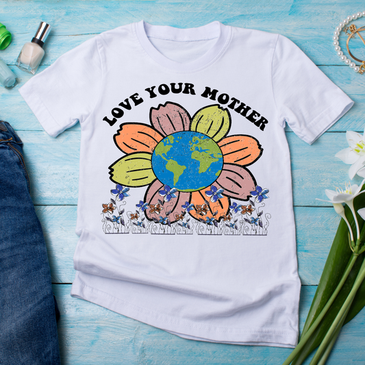 Love your mother women's tee t-shirt - Premium t-shirt from Lees Krazy Teez - Just $19.95! Shop now at Lees Krazy Teez