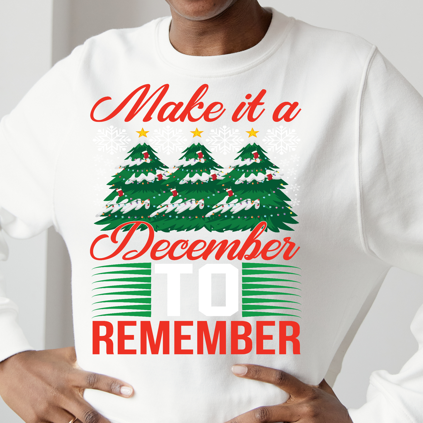 Make it a December to remember Women's long sleeve t-shirt - Premium t-shirt from Lees Krazy Teez - Just $29.95! Shop now at Lees Krazy Teez