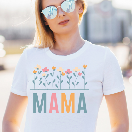 Mama flower decor design - cool mommy shirt - Premium t-shirt from Lees Krazy Teez - Just $19.95! Shop now at Lees Krazy Teez