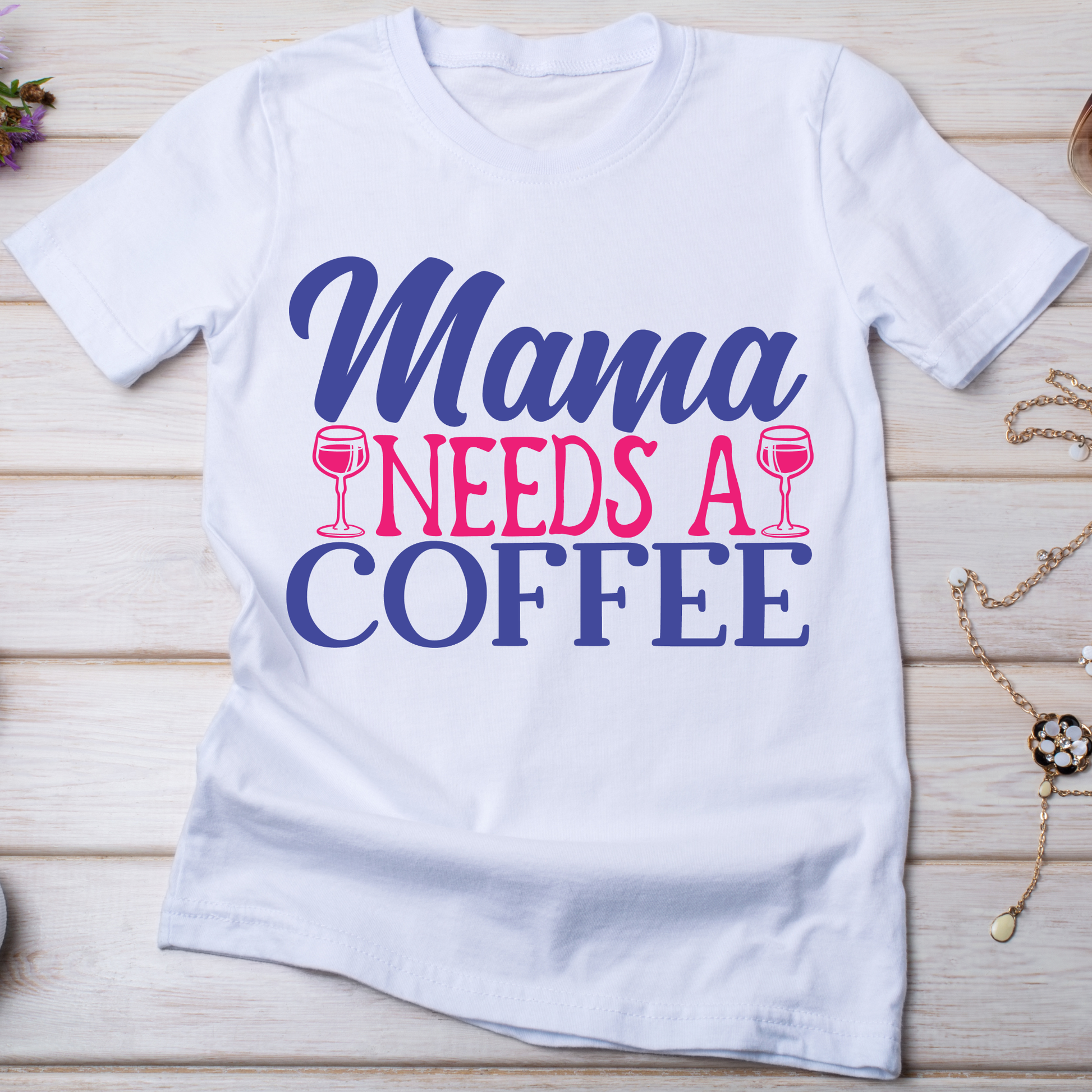 Mama needs a coffee funny drinking tee - Women's coffee t-shirt - Premium t-shirt from Lees Krazy Teez - Just $17.95! Shop now at Lees Krazy Teez