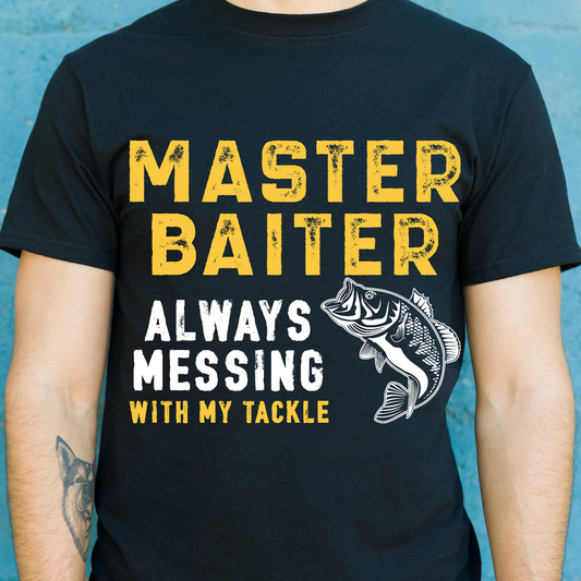 Master baiter always messing with my tackle fishing t-shirt - Premium t-shirt from Lees Krazy Teez - Just $19.95! Shop now at Lees Krazy Teez