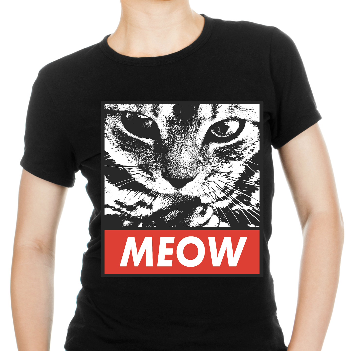 Meow awesome funny Women's t-shirt - Premium t-shirt from Lees Krazy Teez - Just $19.95! Shop now at Lees Krazy Teez