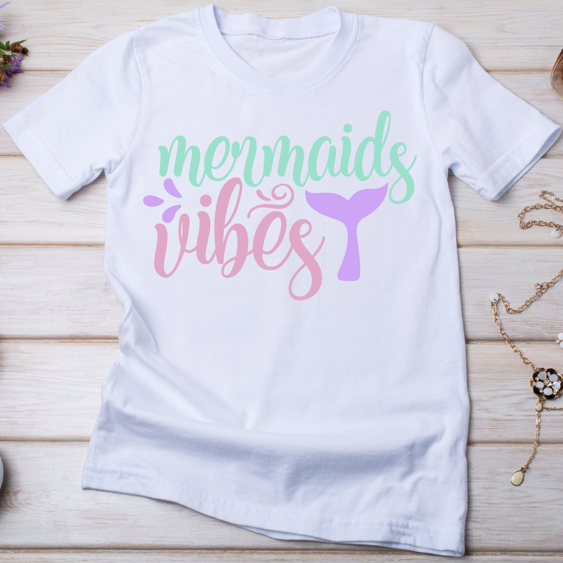 Mermaids vibes - Women's awesome t-shirts - Premium t-shirt from Lees Krazy Teez - Just $19.95! Shop now at Lees Krazy Teez