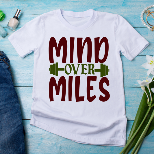 Mind over miles t shirts with sayings - Women's t-shirt - Premium t-shirt from Lees Krazy Teez - Just $21.95! Shop now at Lees Krazy Teez