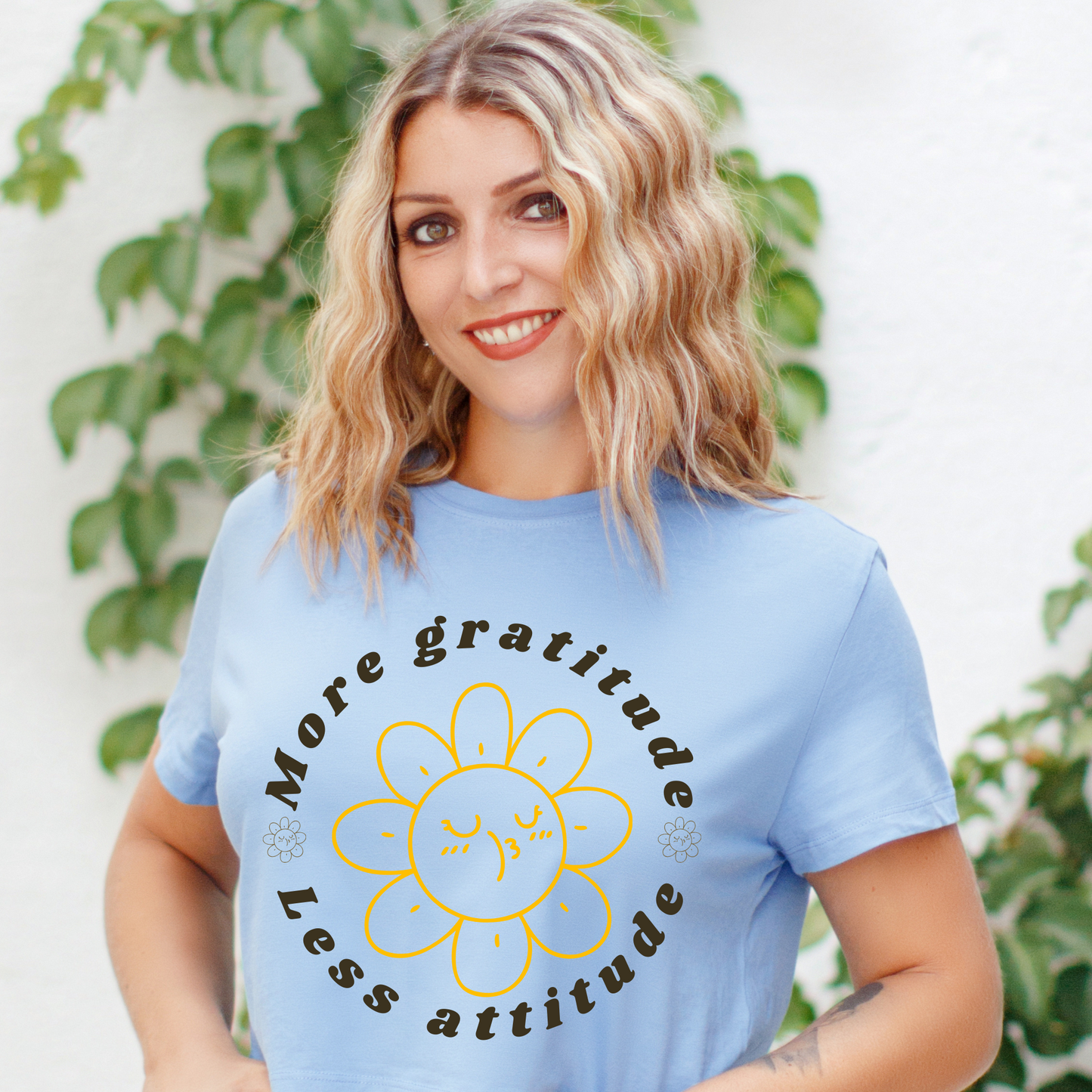 More gratitude less attitude - Women's t-shirt - Premium t-shirt from Lees Krazy Teez - Just $21.95! Shop now at Lees Krazy Teez