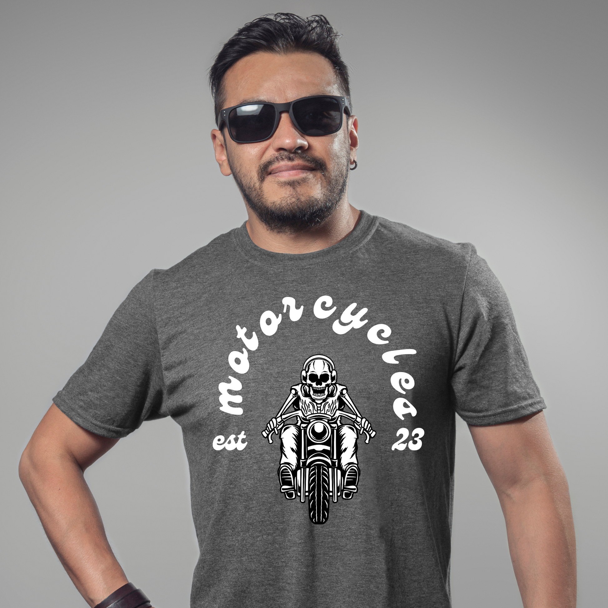 Motor cycle est 2023 - Men's biker motorcyle tshirt - Premium t-shirt from Lees Krazy Teez - Just $19.95! Shop now at Lees Krazy Teez