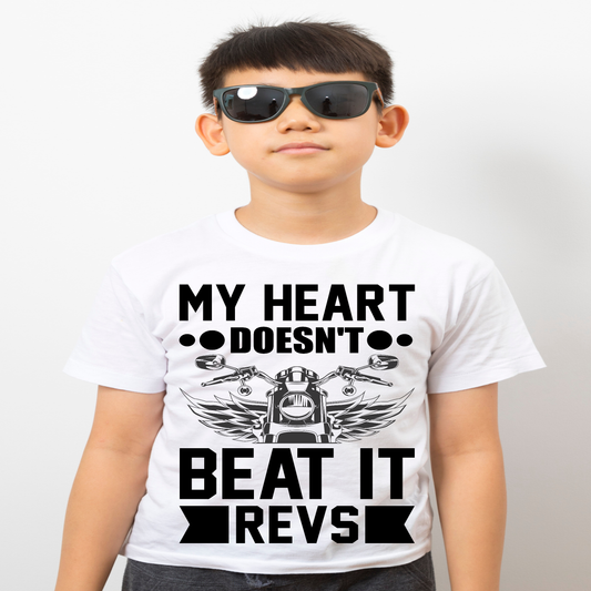 My heart doesnt beat it revs funny boys t-shirt - Premium t-shirt from Lees Krazy Teez - Just $19.95! Shop now at Lees Krazy Teez