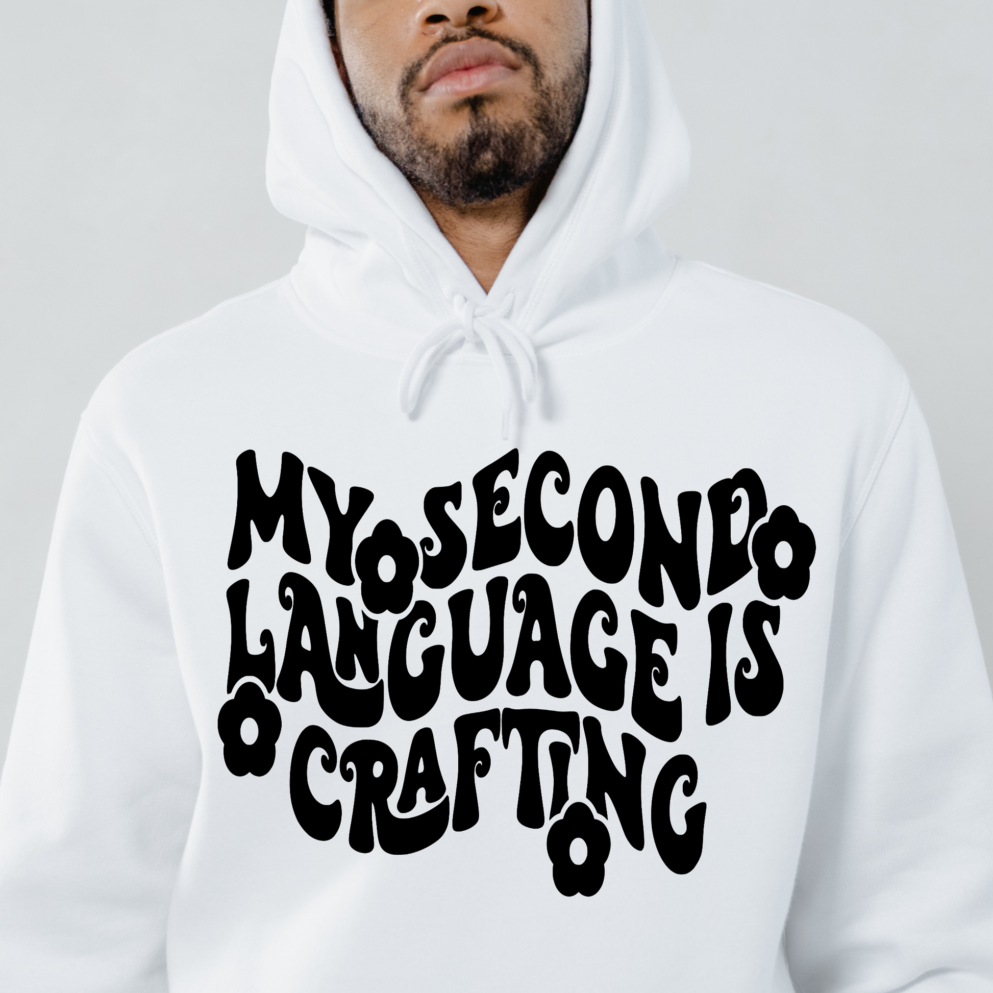 My second language is crafting Men's funny hoodie - Premium t-shirt from Lees Krazy Teez - Just $39.95! Shop now at Lees Krazy Teez