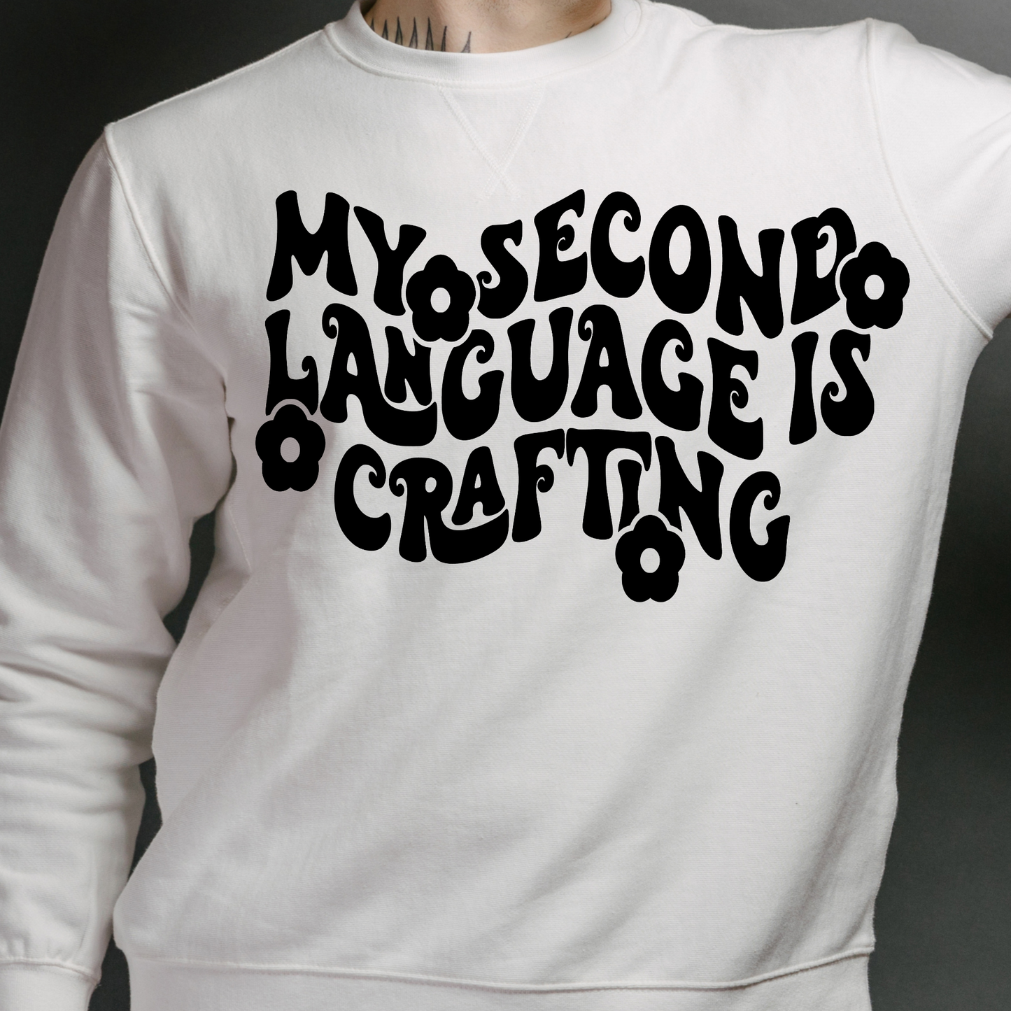 My second language is crafting Men's long sleeve t-shirt - Premium t-shirt from Lees Krazy Teez - Just $29.95! Shop now at Lees Krazy Teez