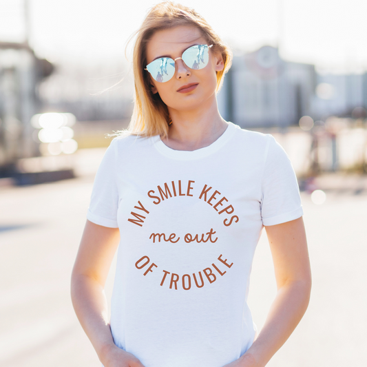 My smile quote Women's - funny shirt quotes - Premium t-shirt from Lees Krazy Teez - Shop now at Lees Krazy Teez
