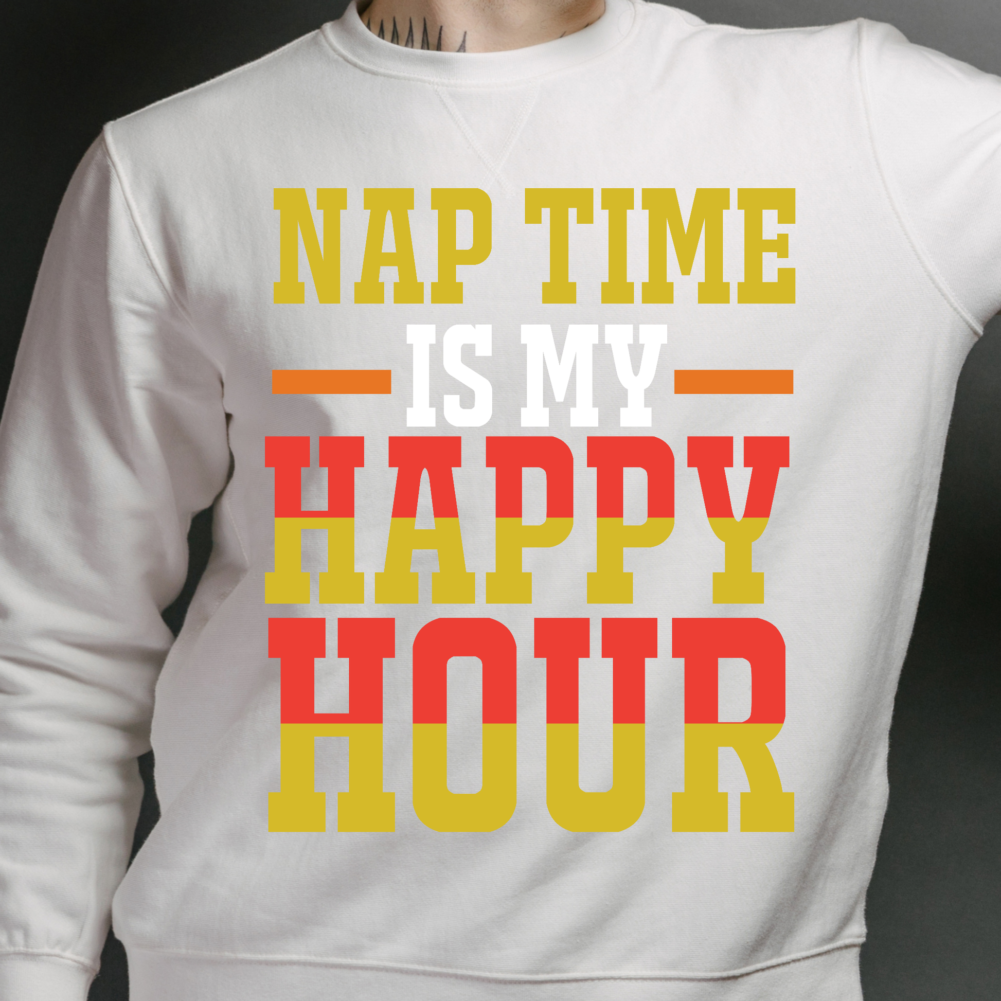 Nap time is my happy hour Men's long sleeve t-shirt - Premium t-shirt from Lees Krazy Teez - Just $29.95! Shop now at Lees Krazy Teez