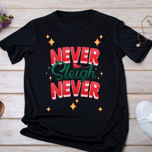 Never sleigh never Women's funny xmas shirts - Premium t-shirt from Lees Krazy Teez - Just $21.95! Shop now at Lees Krazy Teez