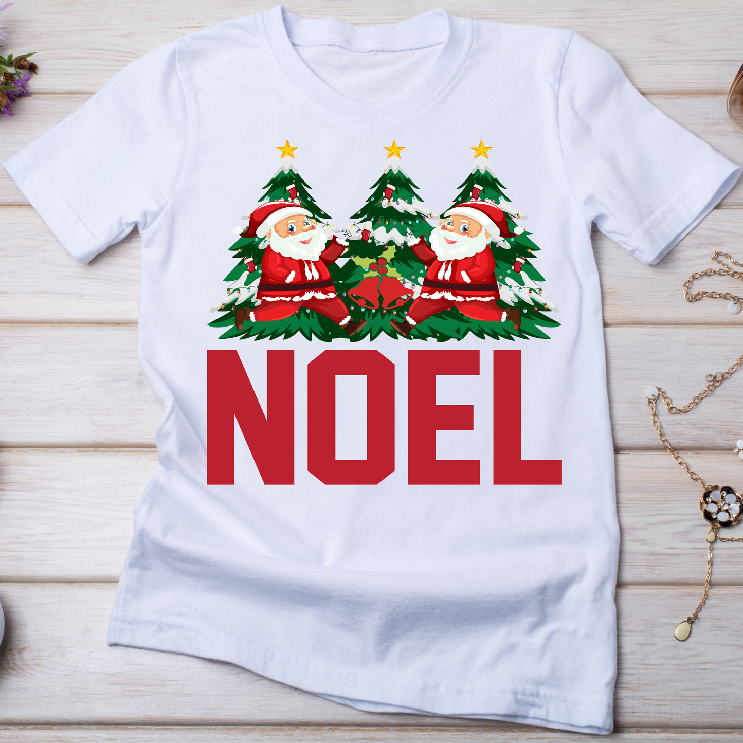 Noel holiday Santa claus graphic tee Christmas t-shirt - Premium t-shirt from Lees Krazy Teez - Just $19.95! Shop now at Lees Krazy Teez