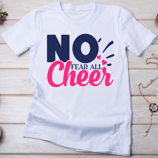 No fear all cheer trendy Women's t shirt - Premium t-shirt from Lees Krazy Teez - Just $19.95! Shop now at Lees Krazy Teez