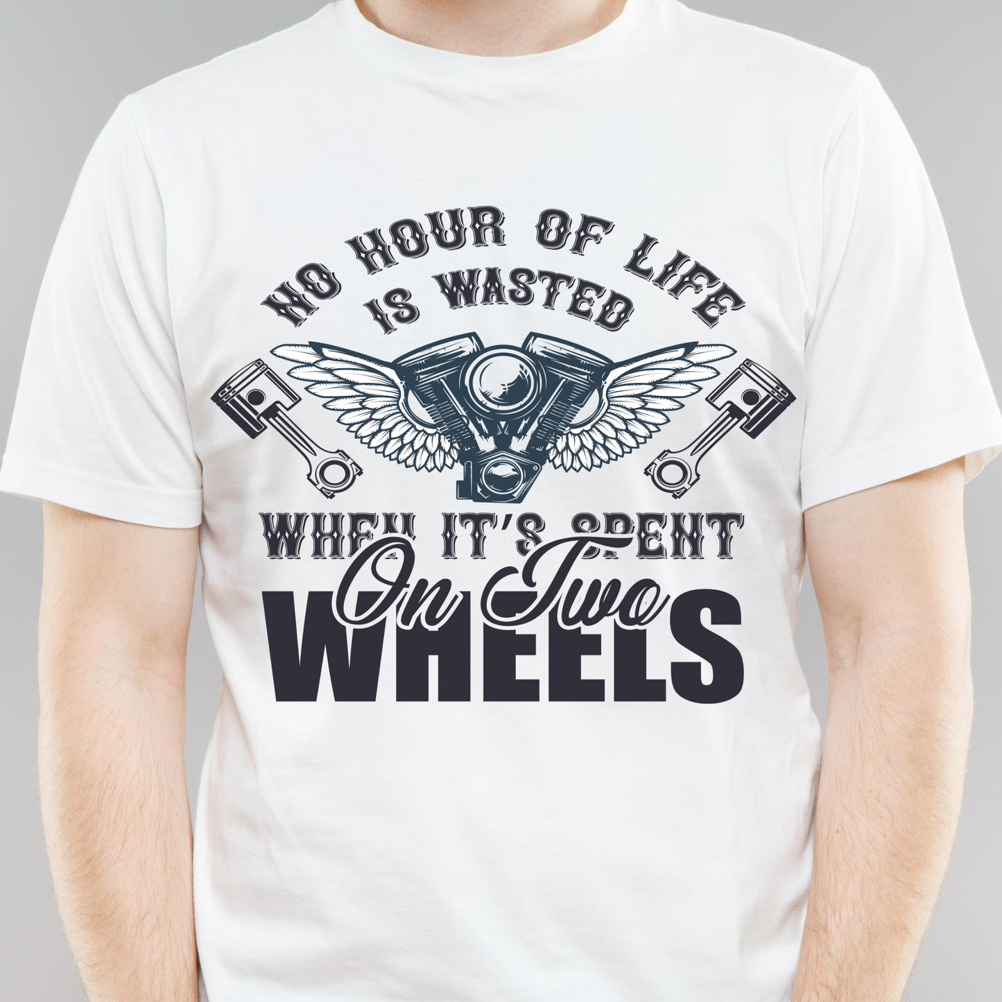 No hour of life is wasted when its spend on two wheels motorcycle t-shirt - Premium t-shirt from Lees Krazy Teez - Just $19.95! Shop now at Lees Krazy Teez