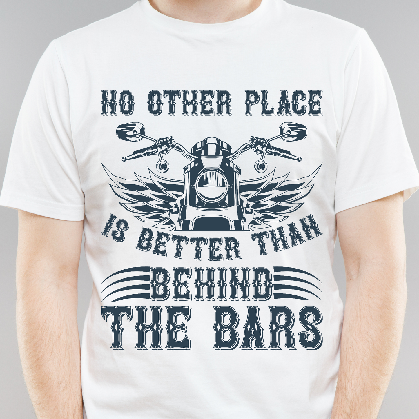 No other place is better than behind the bars motorcycle Men's t shirt - Premium t-shirt from Lees Krazy Teez - Just $21.95! Shop now at Lees Krazy Teez