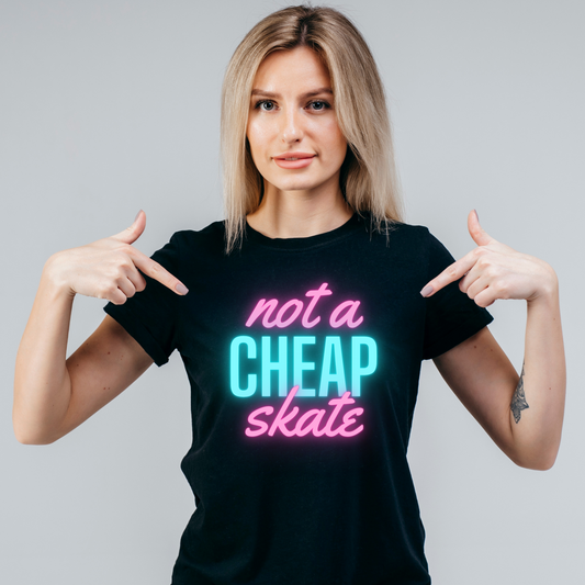 Not a cheap skate Women's - funny t shirt - Premium t-shirt from Lees Krazy Teez - Just $19.95! Shop now at Lees Krazy Teez