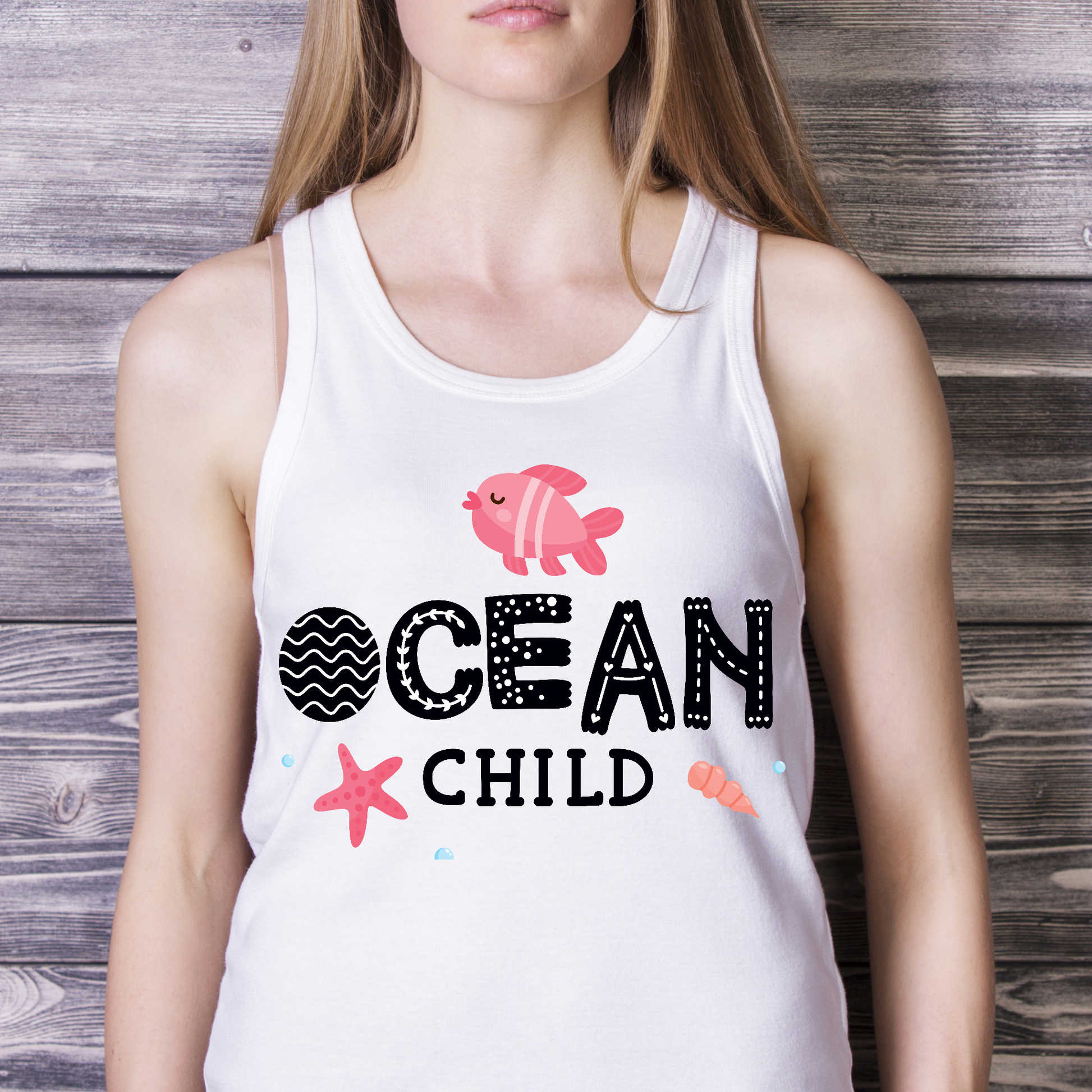 Ocean child summer vacation 2024 Women's tank top - Premium t-shirt from Lees Krazy Teez - Just $19.95! Shop now at Lees Krazy Teez